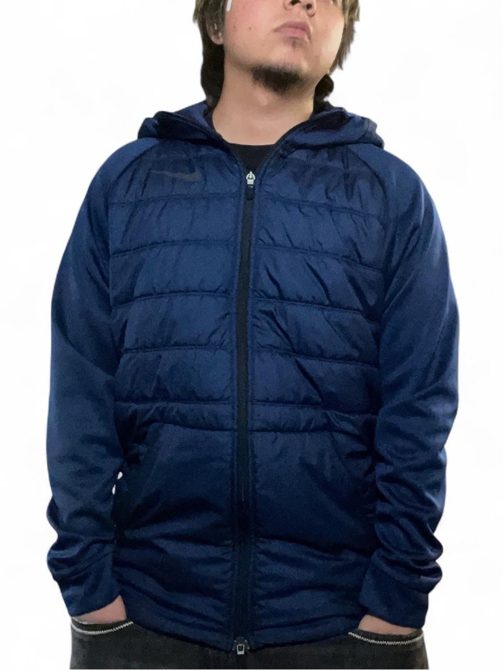 Nike Men's Therma Winterized Full-Zip Training Hoodie Navy‎ Blue